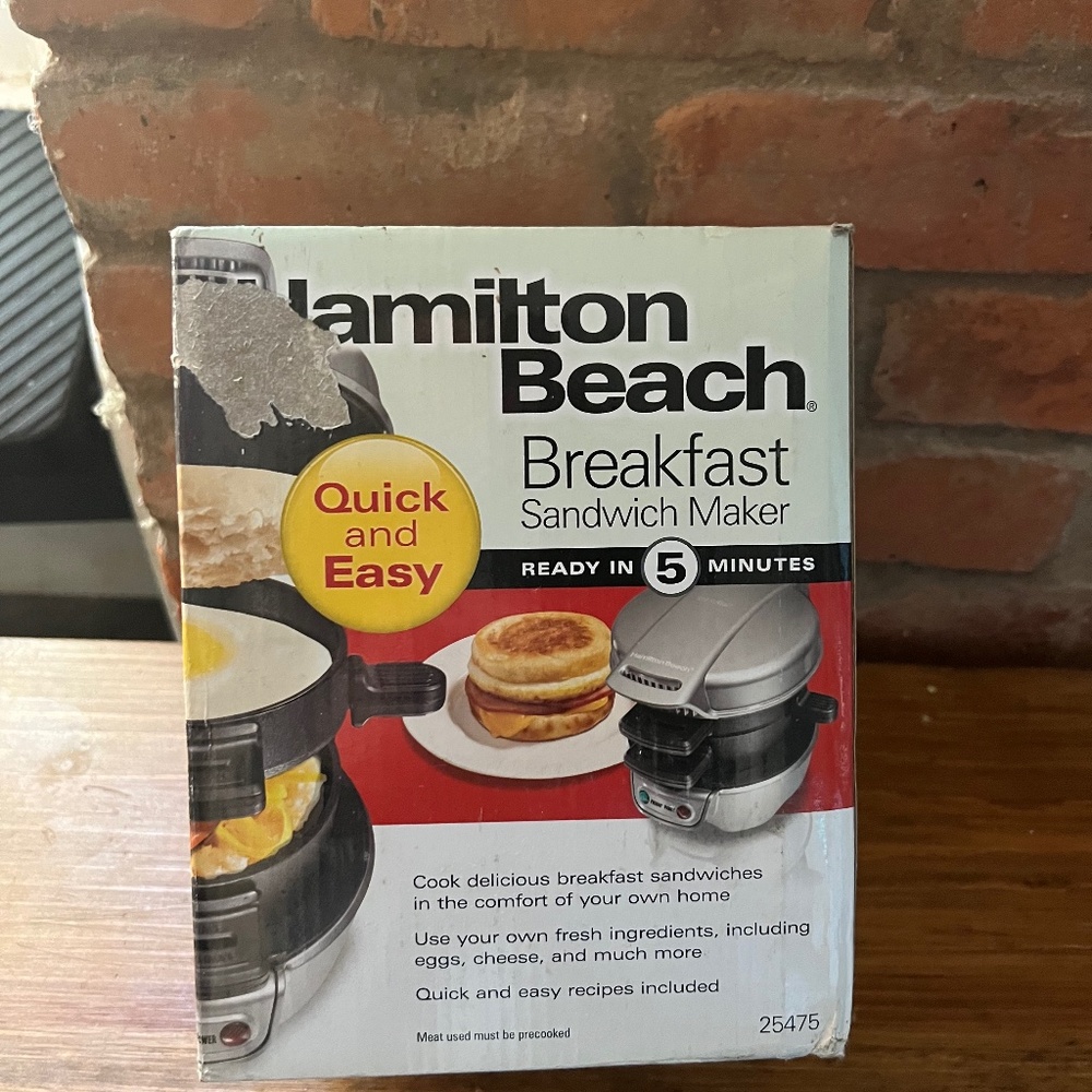 Unopened Hamilton beach breakfast maker